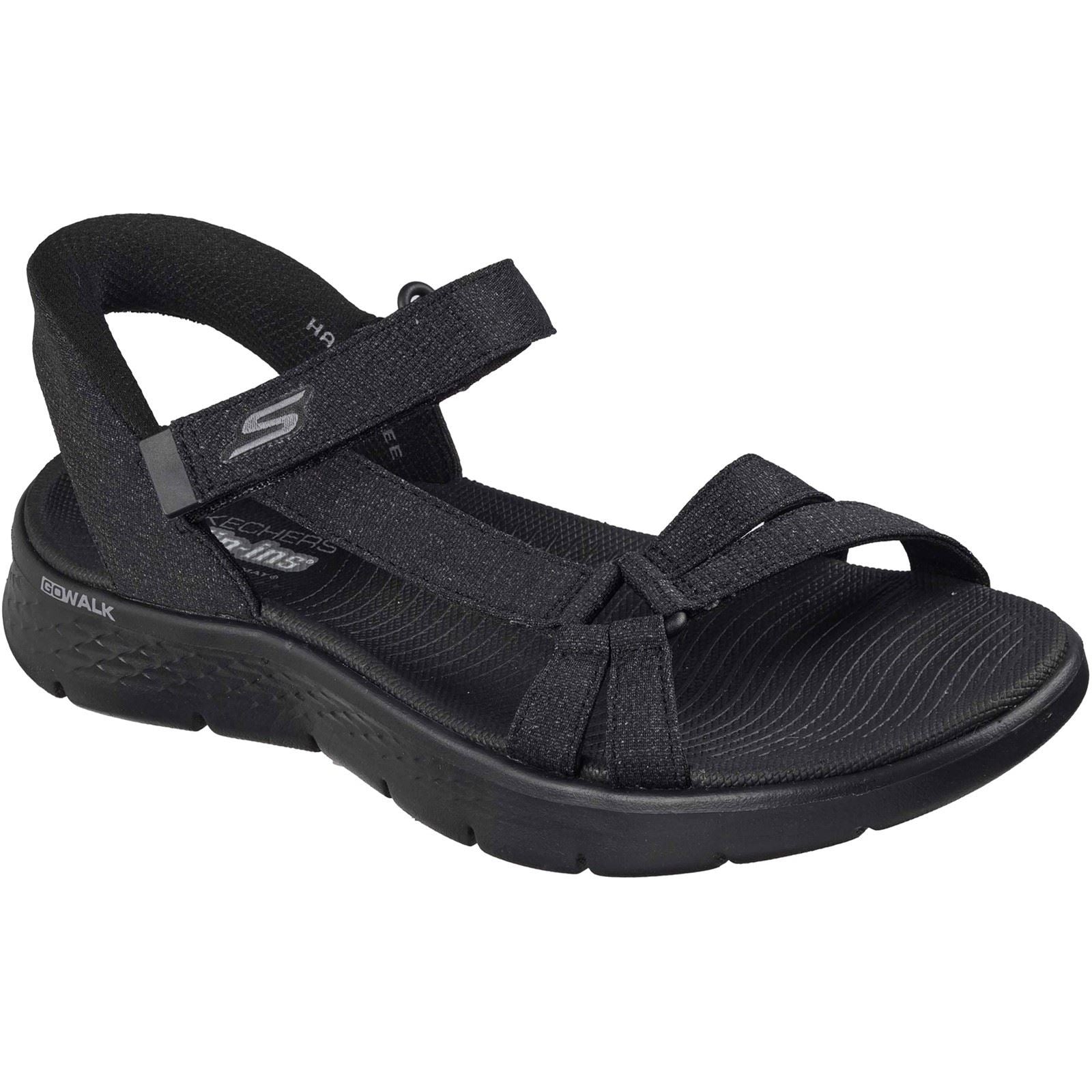 Skechers GO WALK Flex Illuminate Textile Damen Schwarz Sandalen