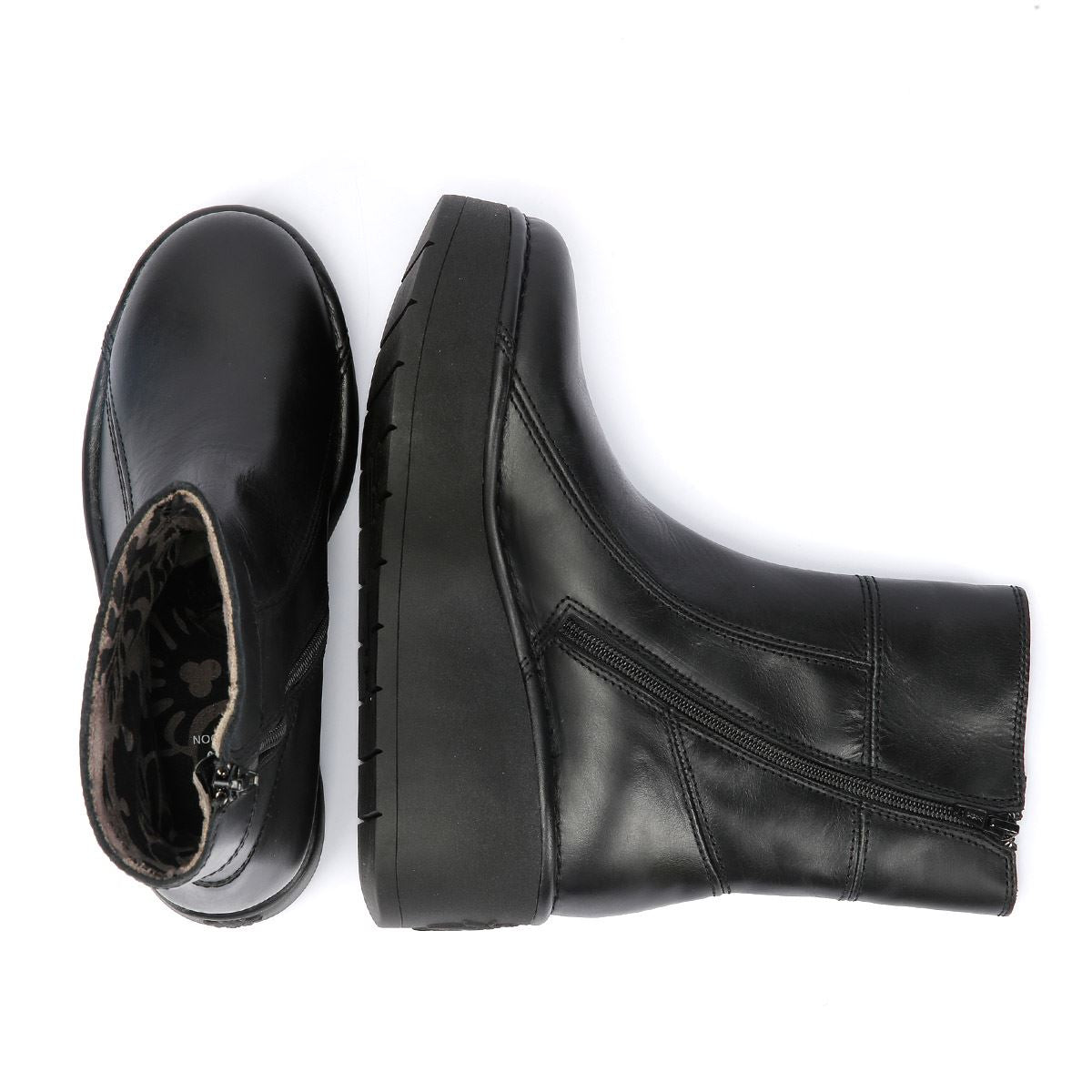 Fly London Hann Leder Damen Schwarze Farbe Stiefel