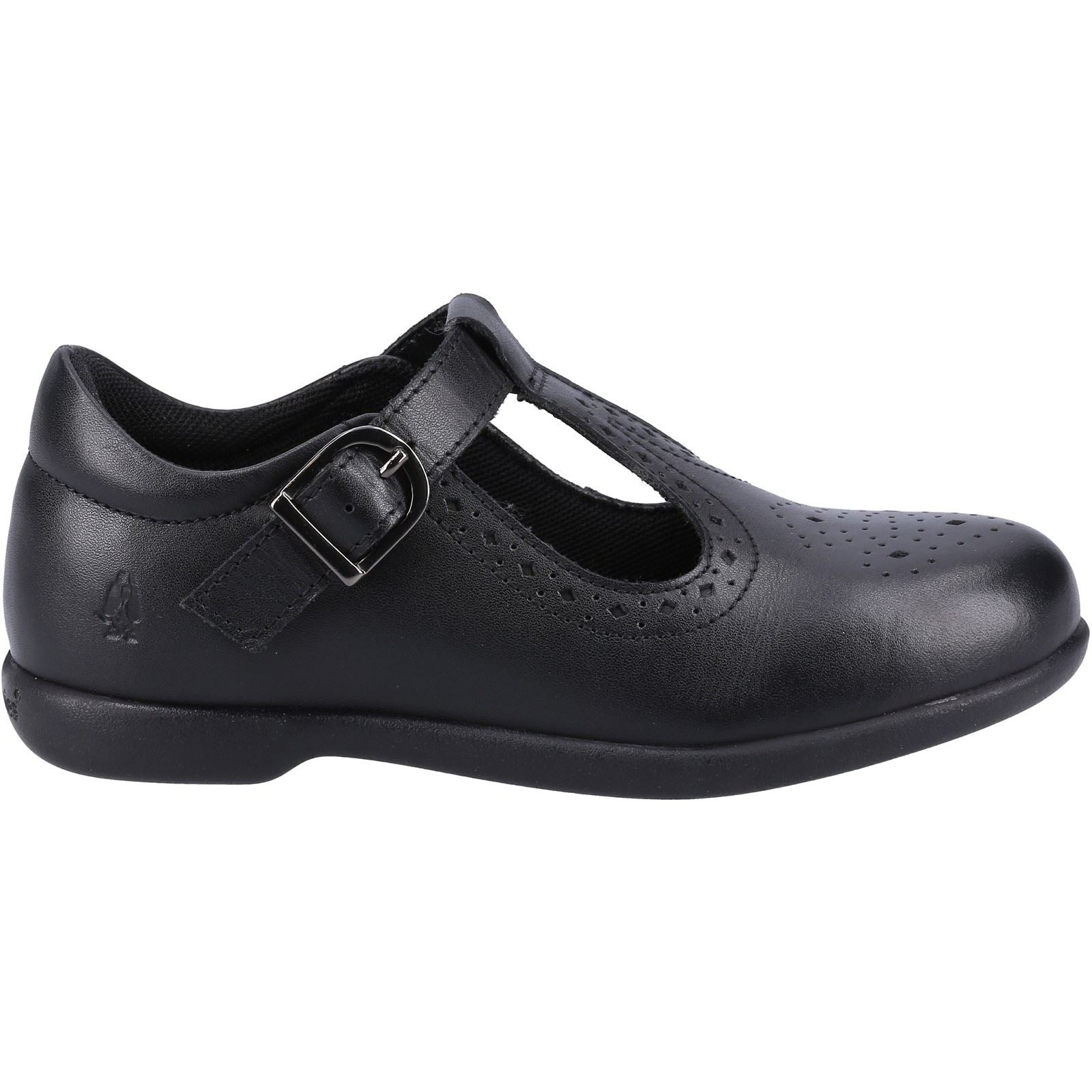 Hush Puppies Britney JNR Mädchenschuhe Aus Schwarzem Leder