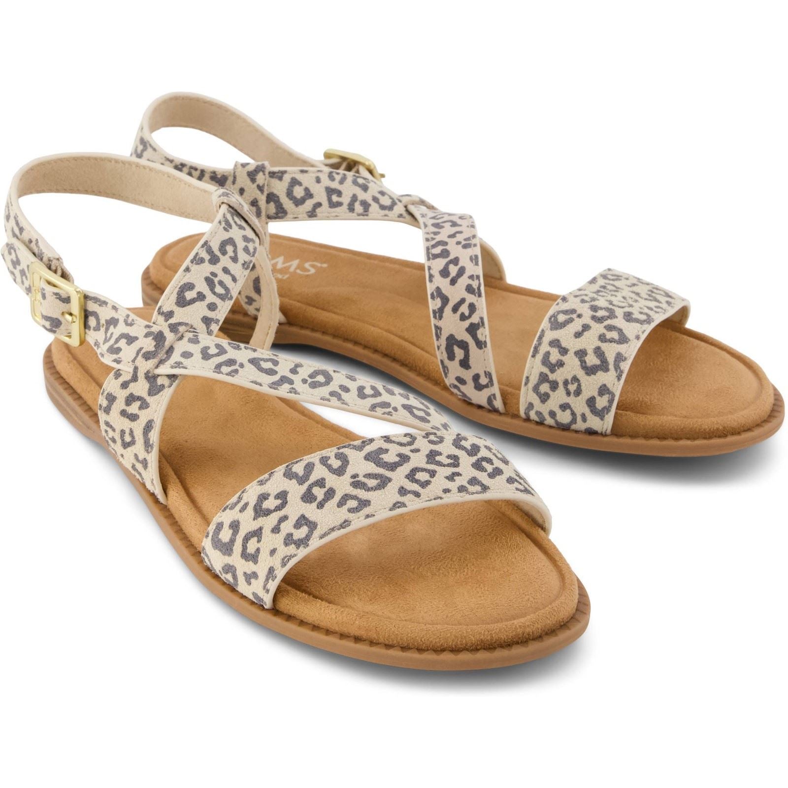 TOMS Mar Leder Damen Hausschuhe In Haferbrei