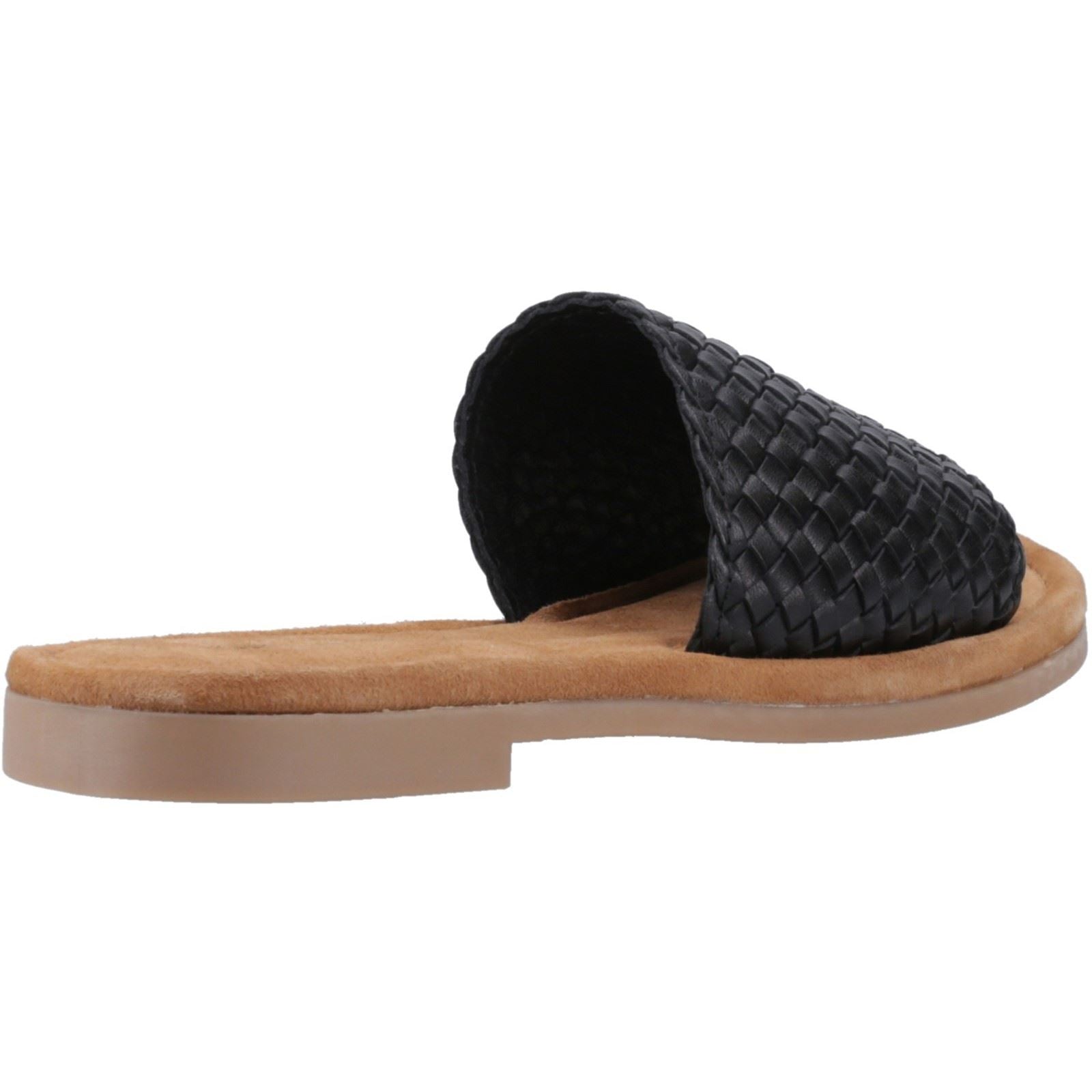 Hush Puppies Hetty Slide Damen Sandalen Aus Schwarzem Leder