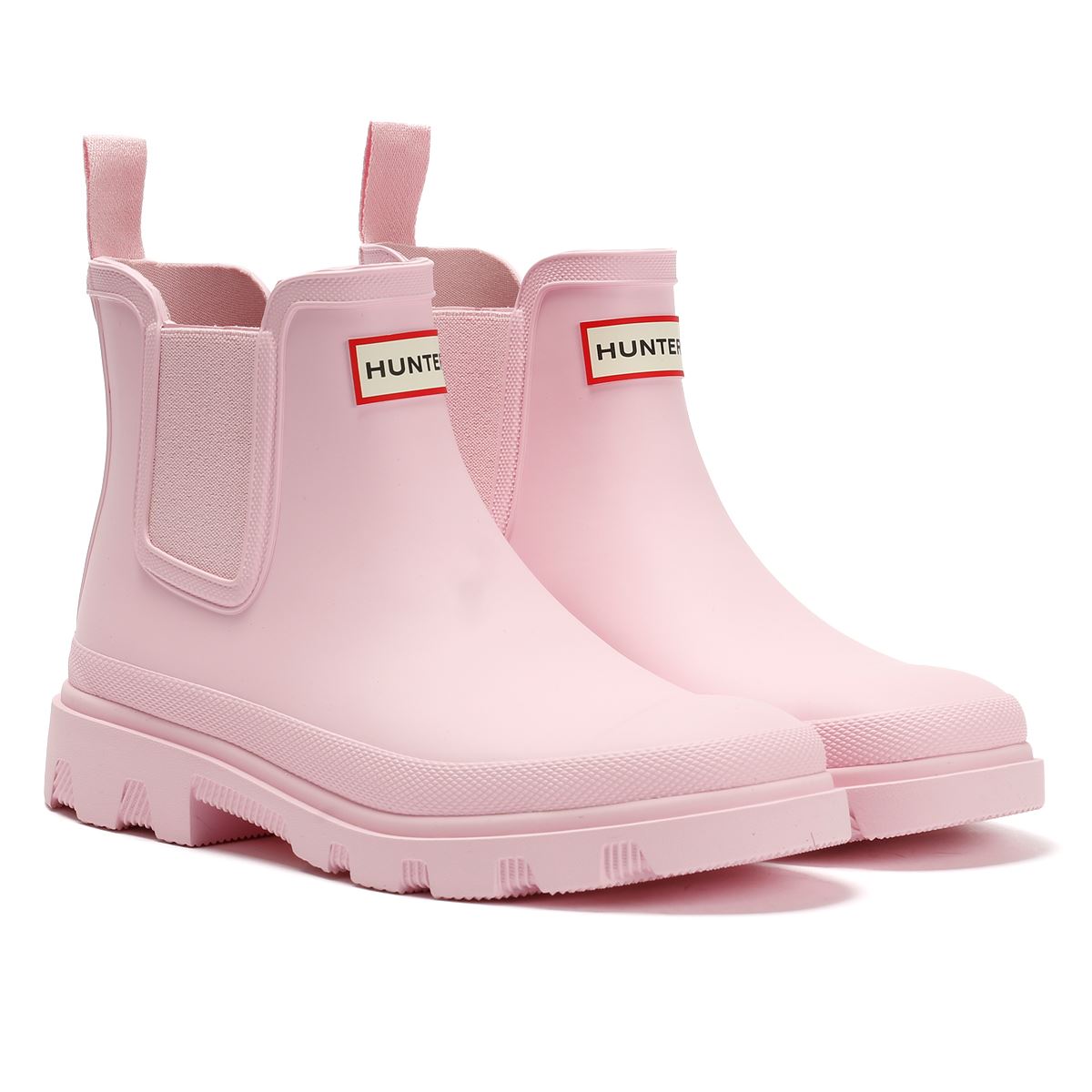 Hunter Downpour Chelsea Gummi Damen Rosa Gummistiefel