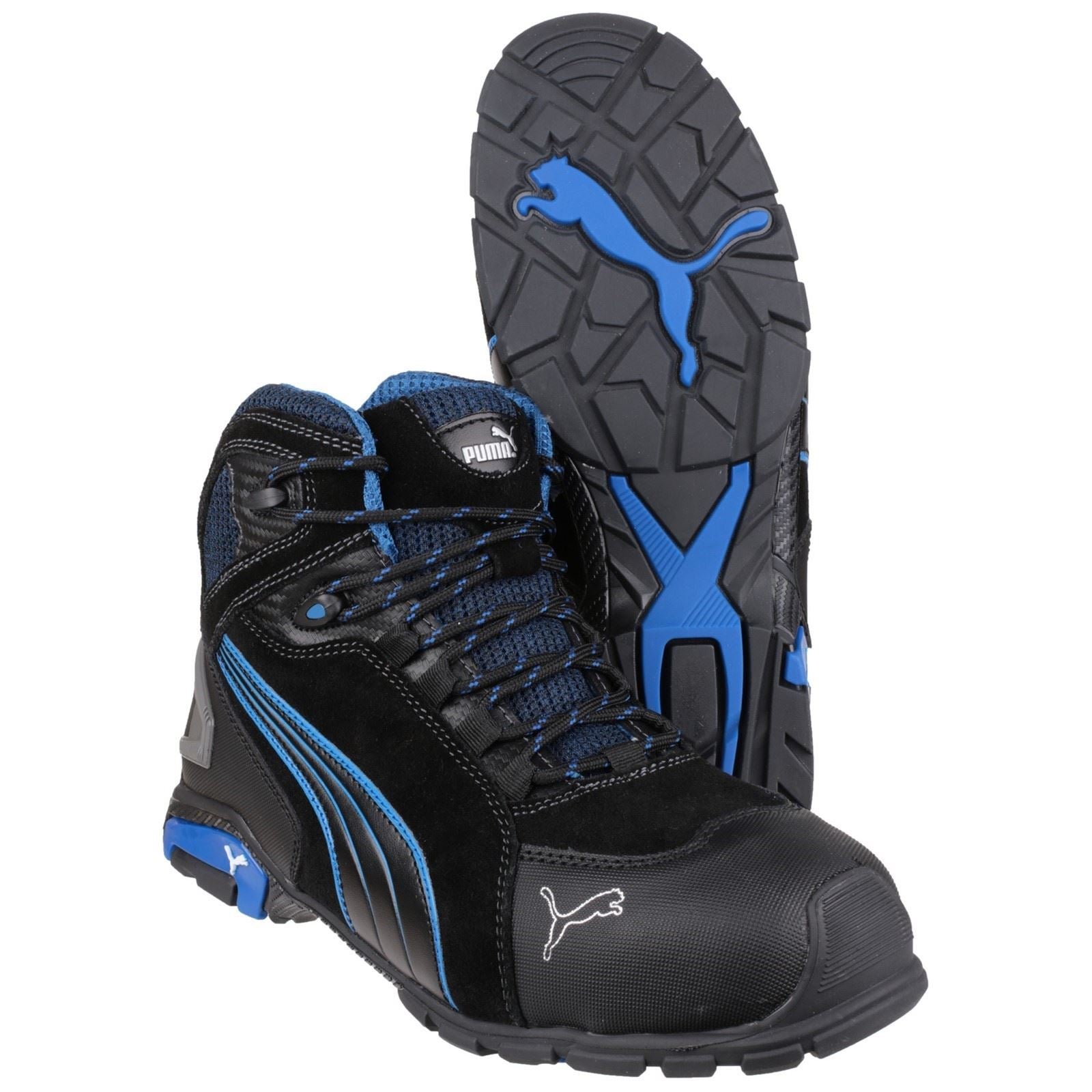 Puma Safety Rio Mid Leder Schwarze Sicherheitsstiefel