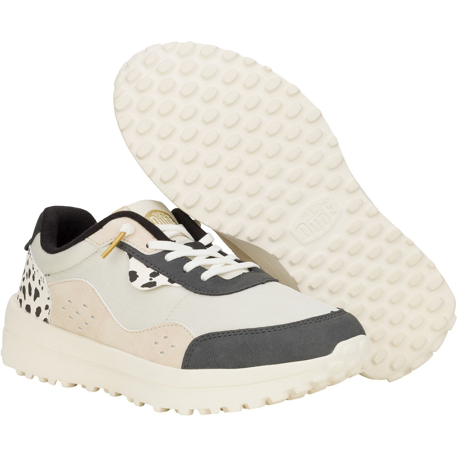 HEYDUDE Hayden Shine Polyester Damen Sneaker In Elfenbein/Multicolor