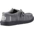 HEYDUDE Wally Stretch Mesh Polyester Herren Mokassin Schuhe in Granitgrau/Schwarz