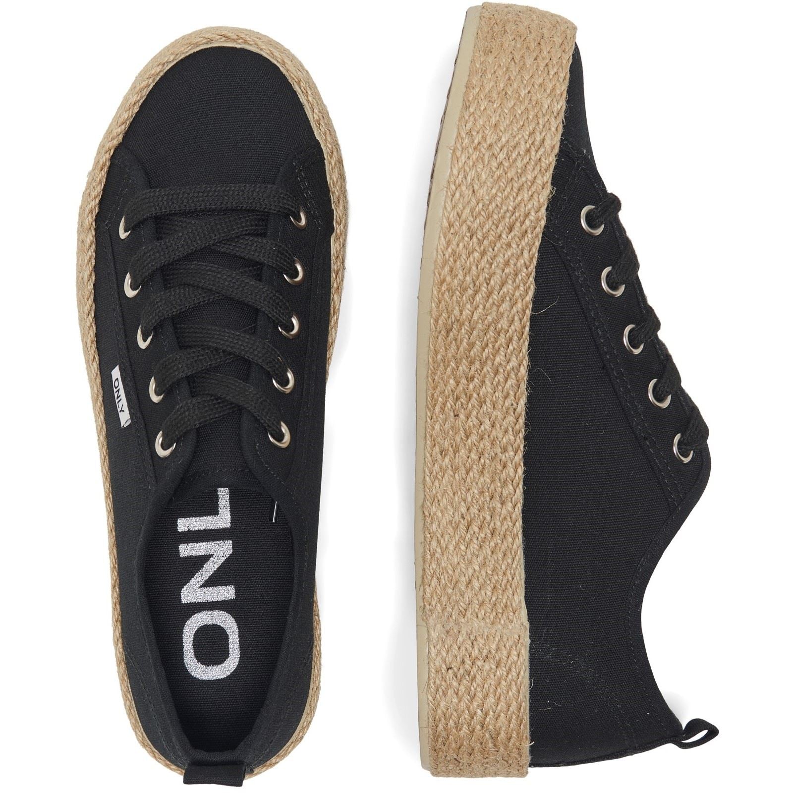 ONLY IDA 1 Damen Sneakers Aus Baumwolle In Schwarz