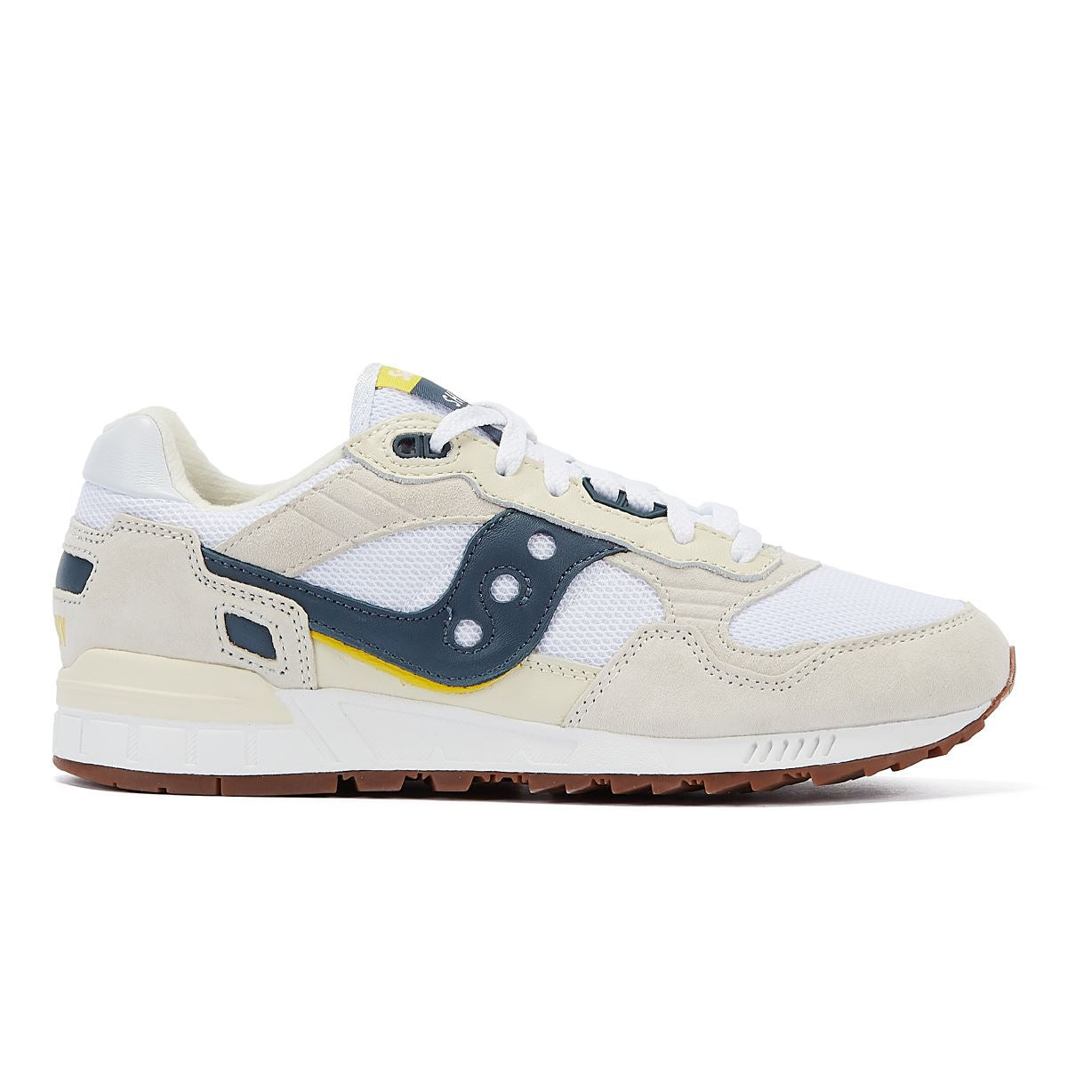 Saucony Shadow 5000 Weiße/Blaue Wildlederturnschuhe