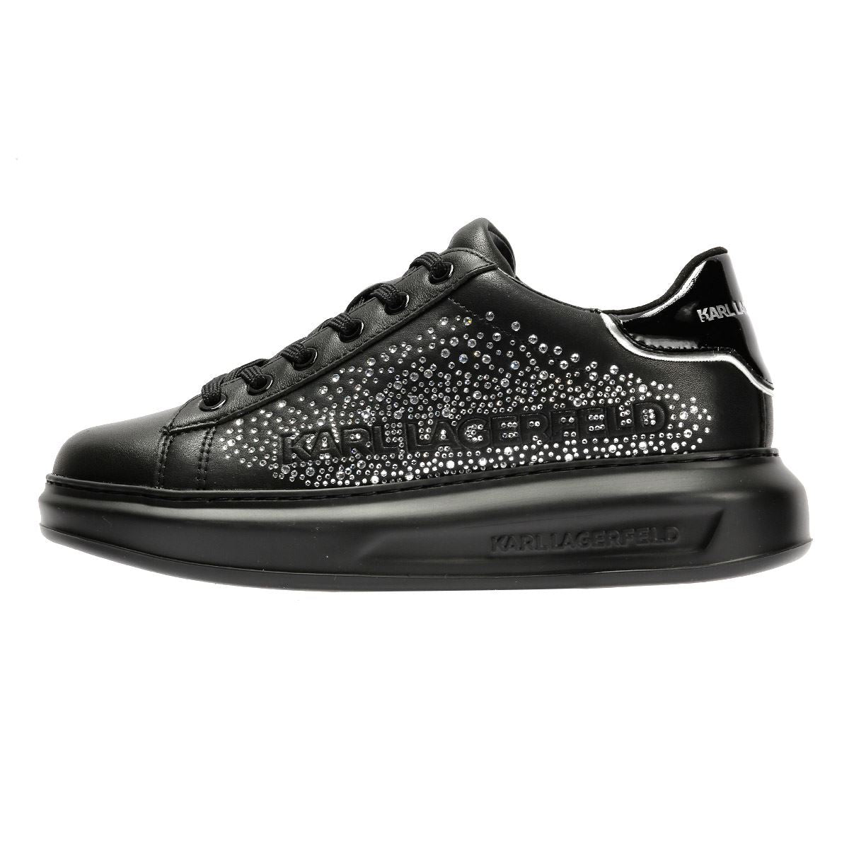 Karl Lagerfeld Kapri Konstellation Leder Damen Schwarze Sneaker
