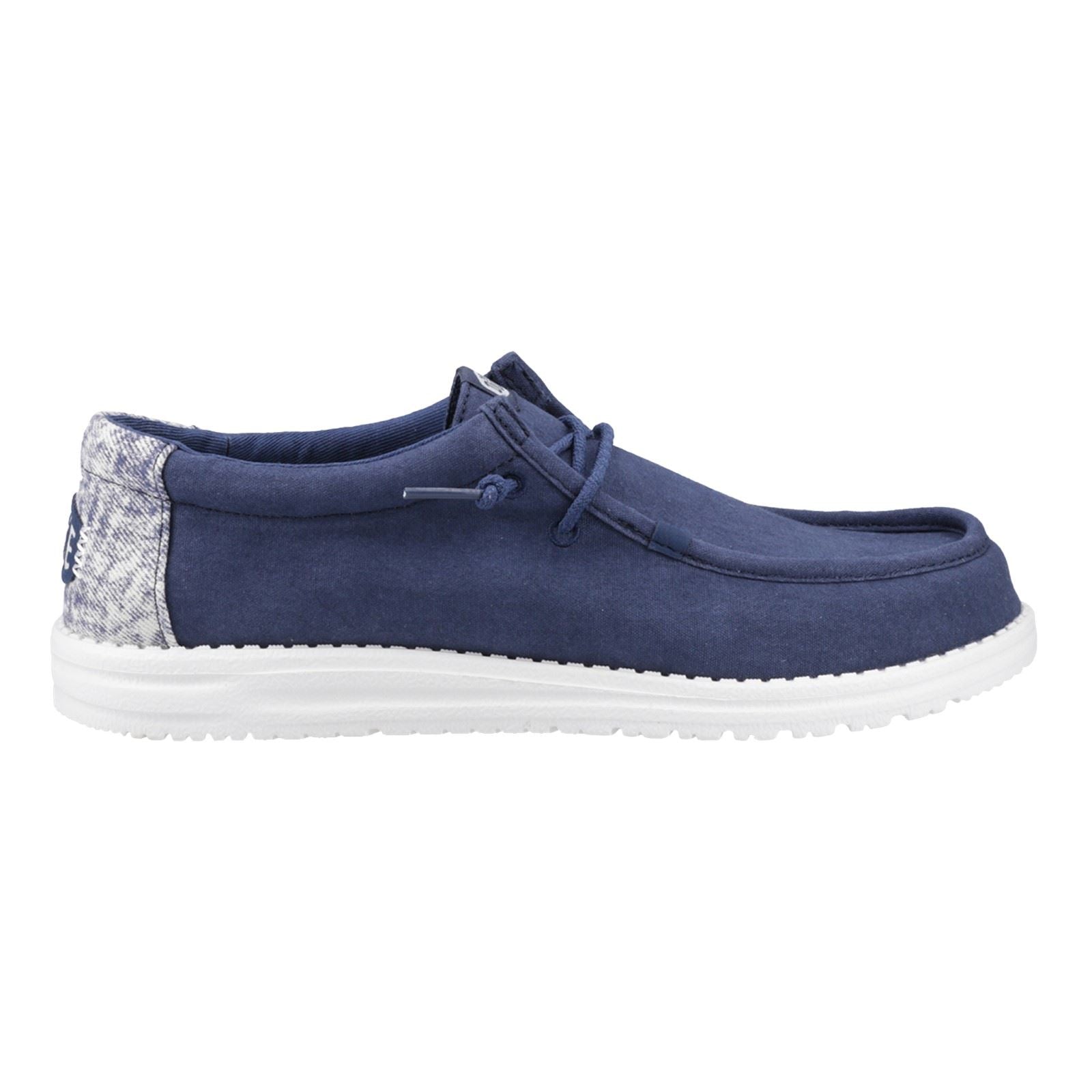 HEYDUDE Wally Surf Wash Herren Blaue Trekkingschuhe Aus Baumwolle