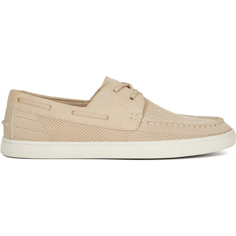 Dune Blaizerss Herren Bootsschuhe Aus Stoff In Creme