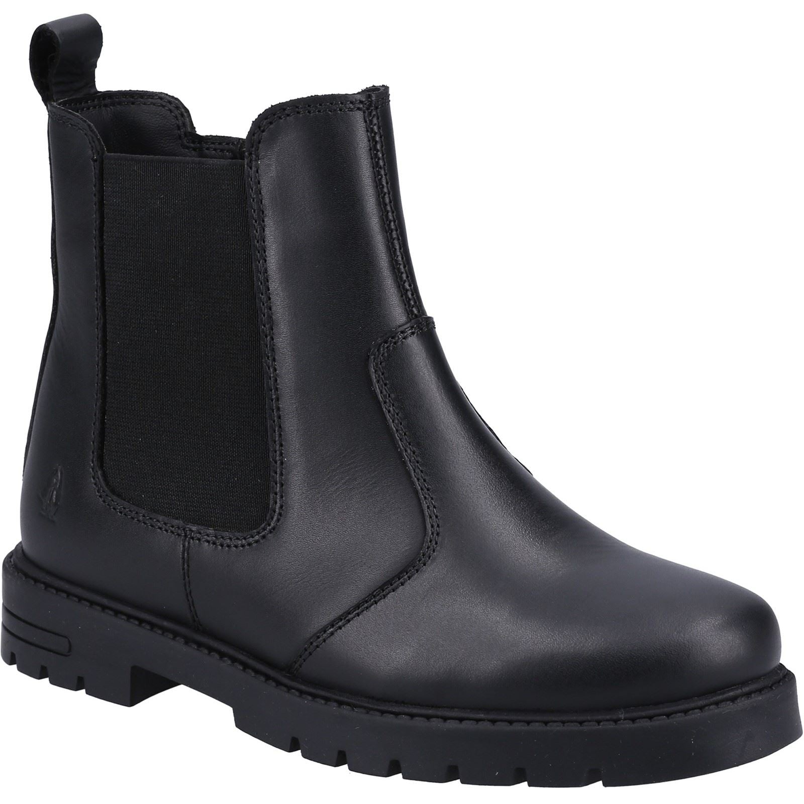 Hush Puppies Laura SNR Mädchen Schwarze Farbe Lederstiefel