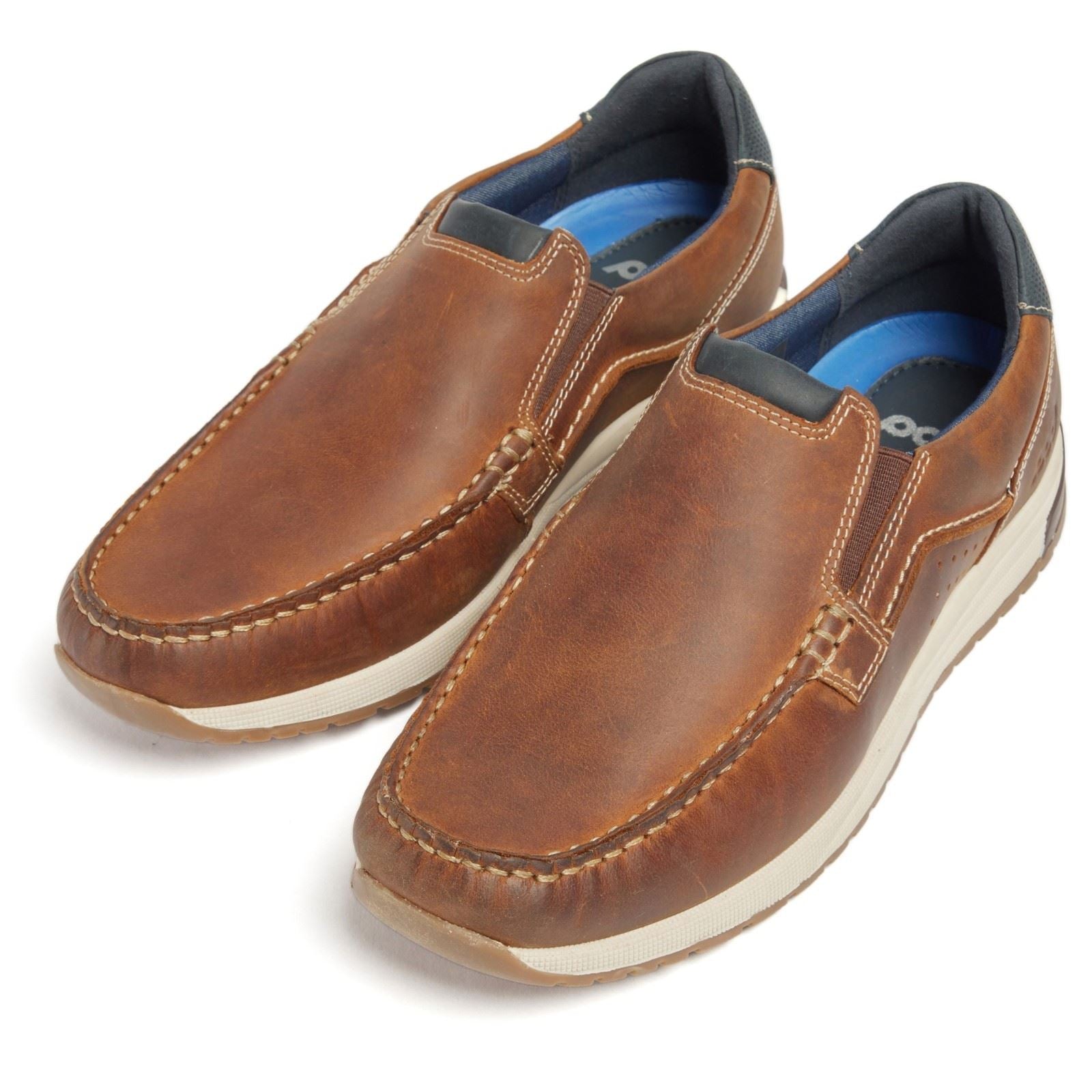 Pod Sean Herren Bootsschuhe Aus Leder In Beige