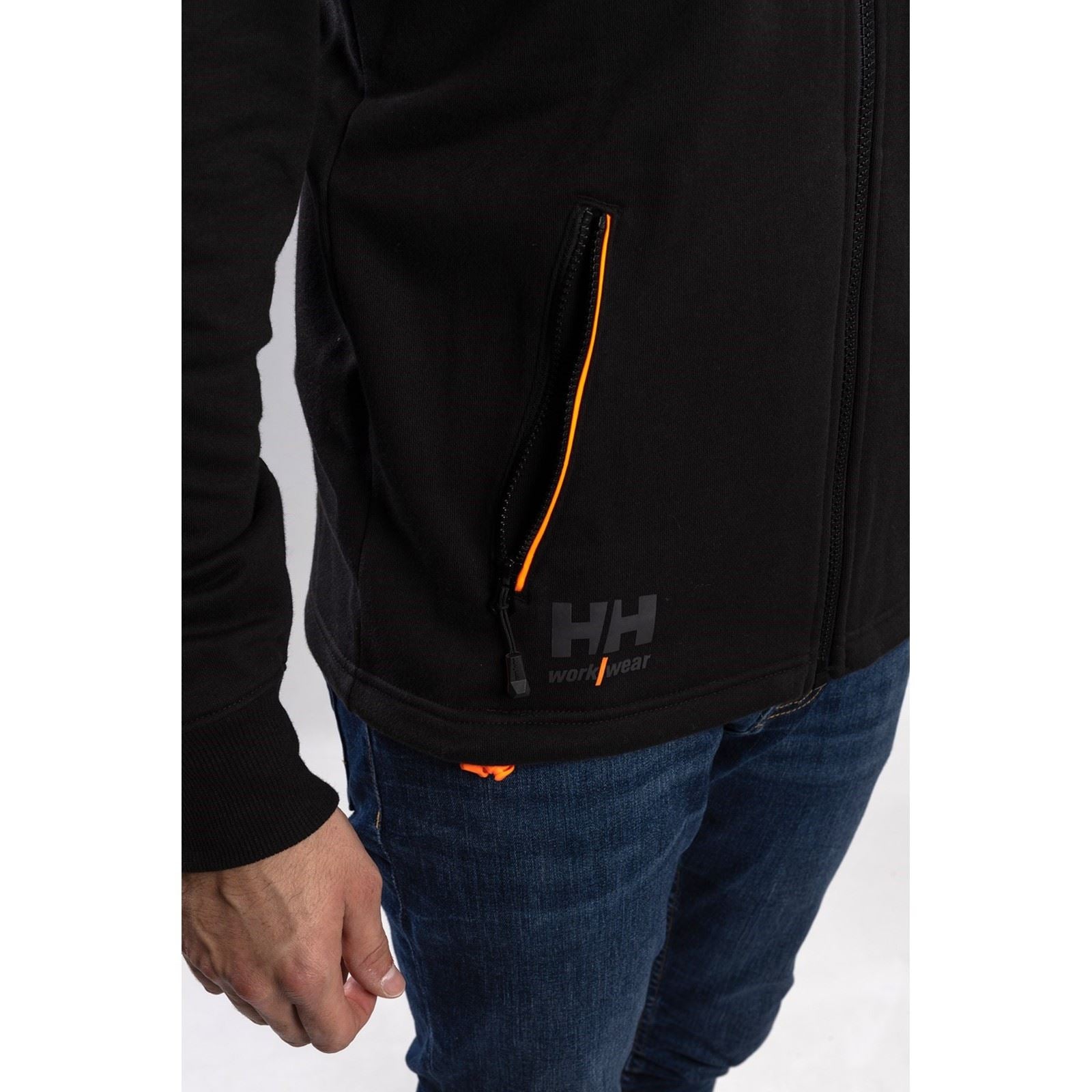 Helly Hansen Workwear Chelsea Evolution Baumwolle Herren Schwarzes Kapuzensweatshirt