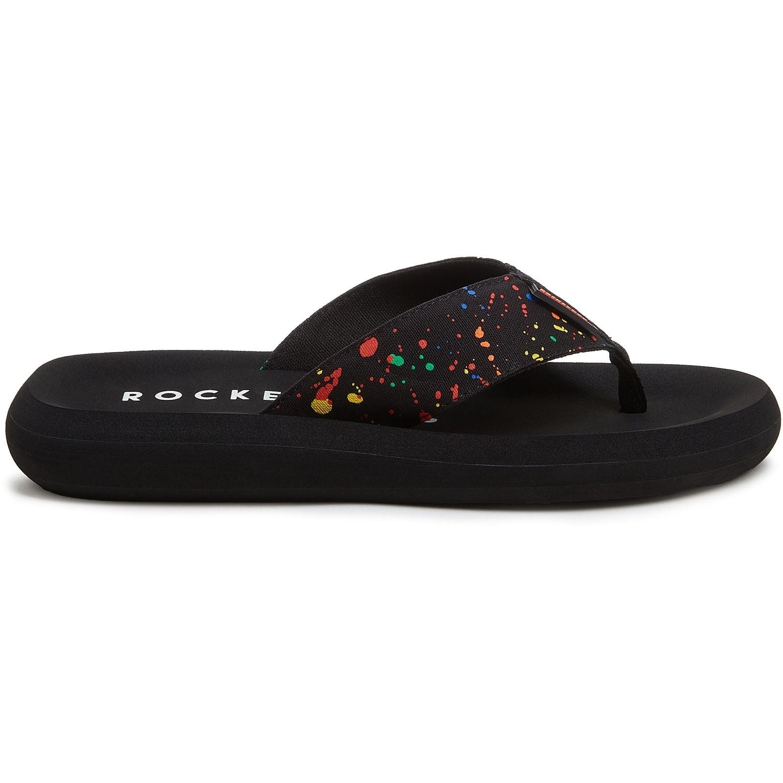Rocket Dog Spotlight Splash Baumwolle Damen Schwarz/Multifarbige Sandalen