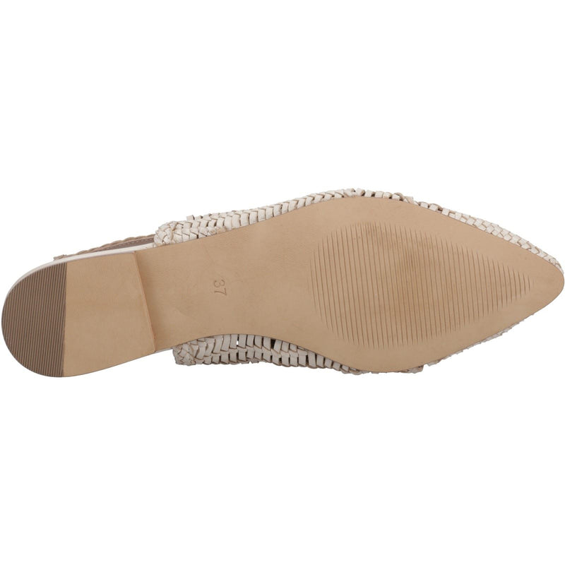 Hush Puppies Dalia Woven Damen Flache Schuhe Aus Leder In Creme