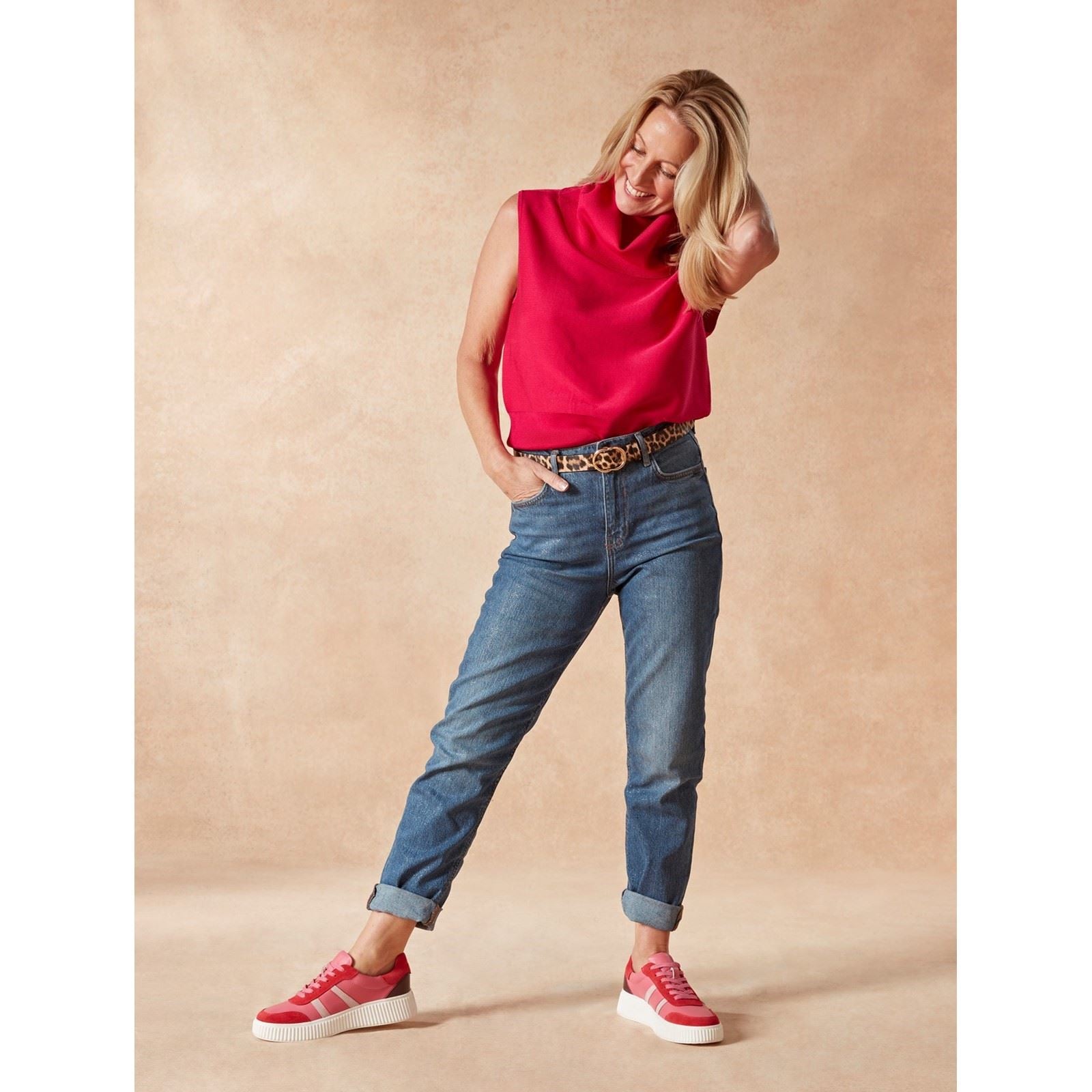 Hush Puppies Holly Damen Wildleder Sneaker In Fuchsia