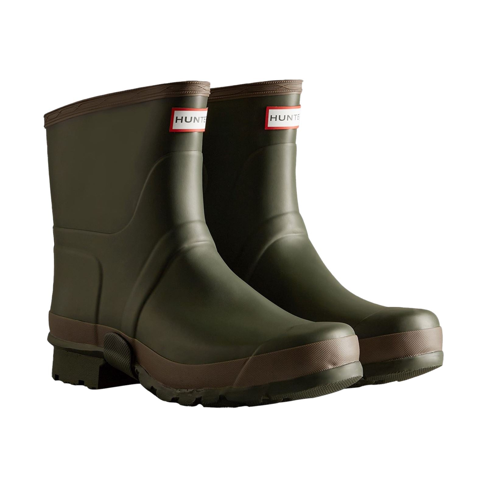 Hunter Gardener Short Gummistiefel Für Herren In Dunkeloliv/Tonfarbe