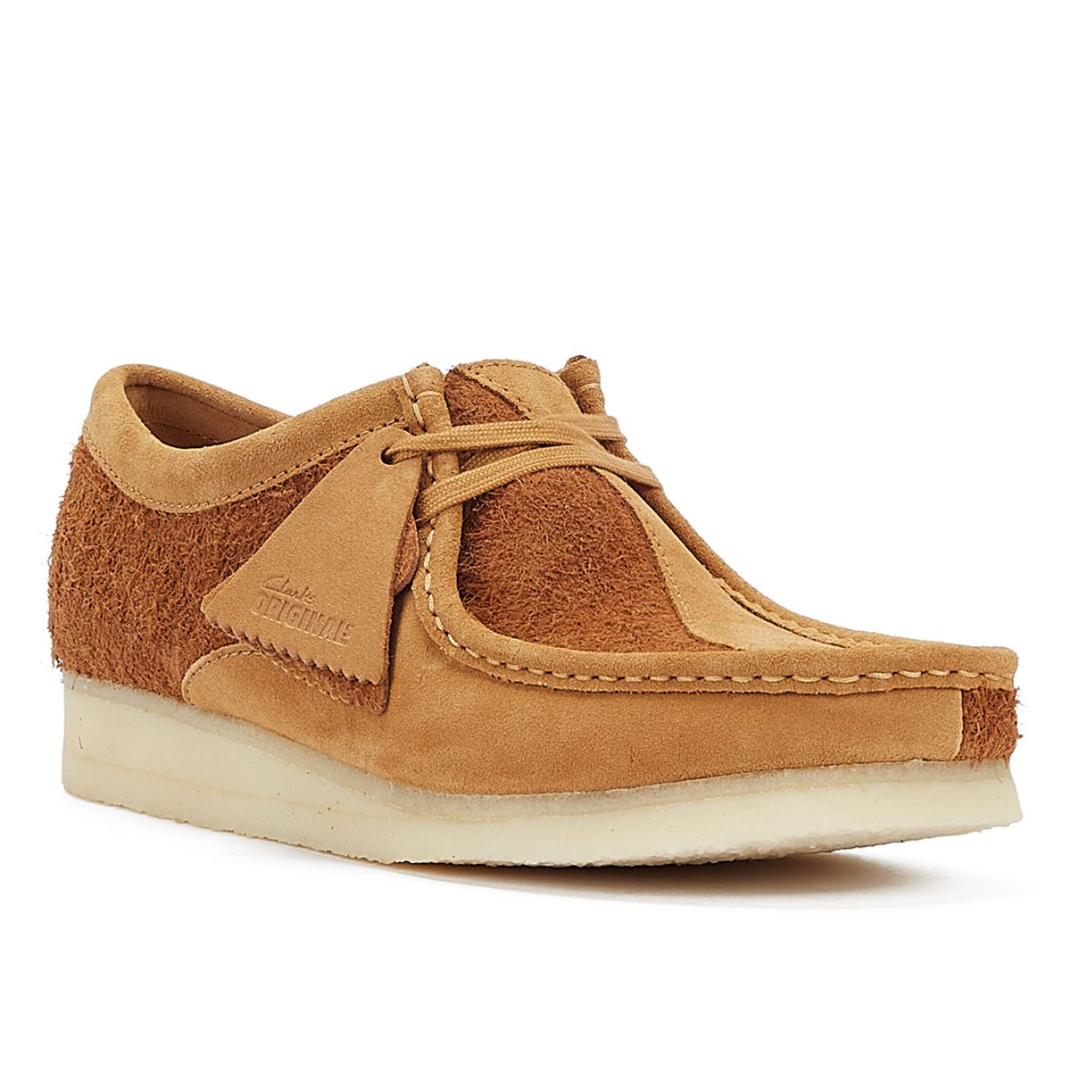 Clarks Originals Wallabee Combination  Herren Wildleder-Schnürschuhe In Tan