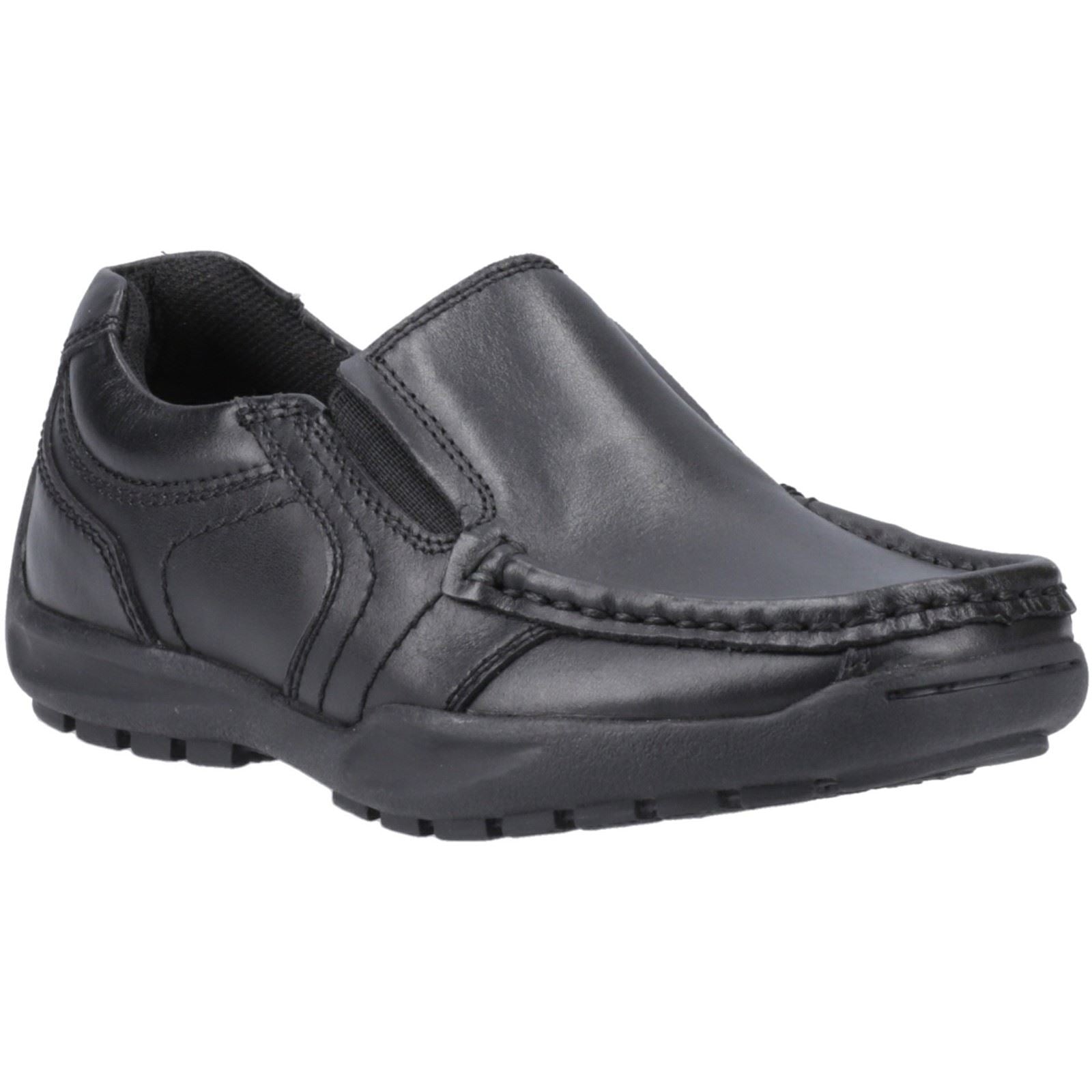 Hush Puppies Morgan Lederslipper In Schwarz Für Jungen