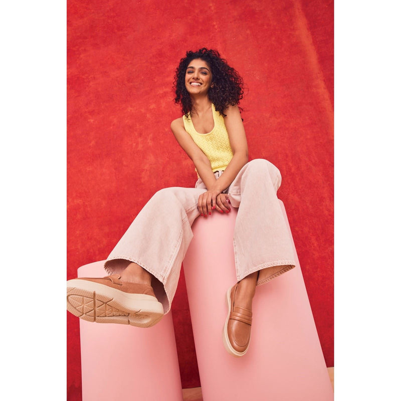 Hush Puppies Joy Penny Leder Damen Tan Loafers