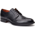 Base London Bell Leder Herren Schwarze Brogues Schuhe