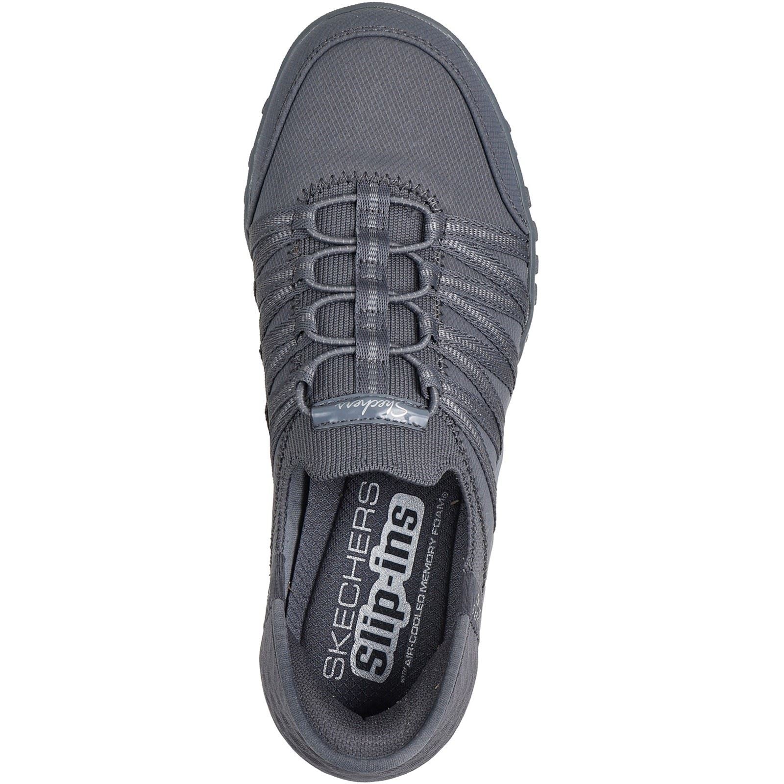 Skechers Breathe Easy Roll With Me Damen Stoff Sneaker In Anthrazit