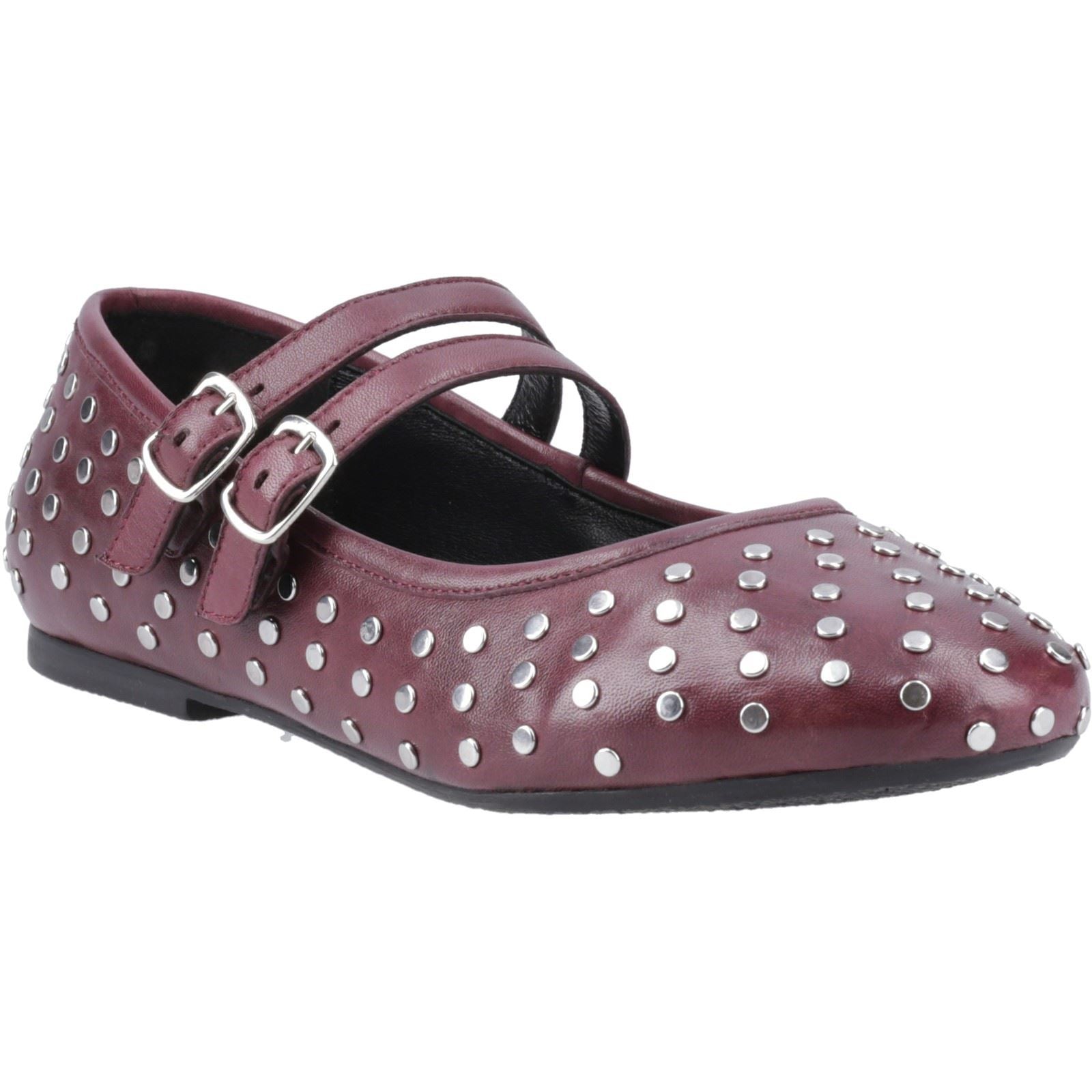 Hush Puppies Nixie Damen Lila Lederschuhe