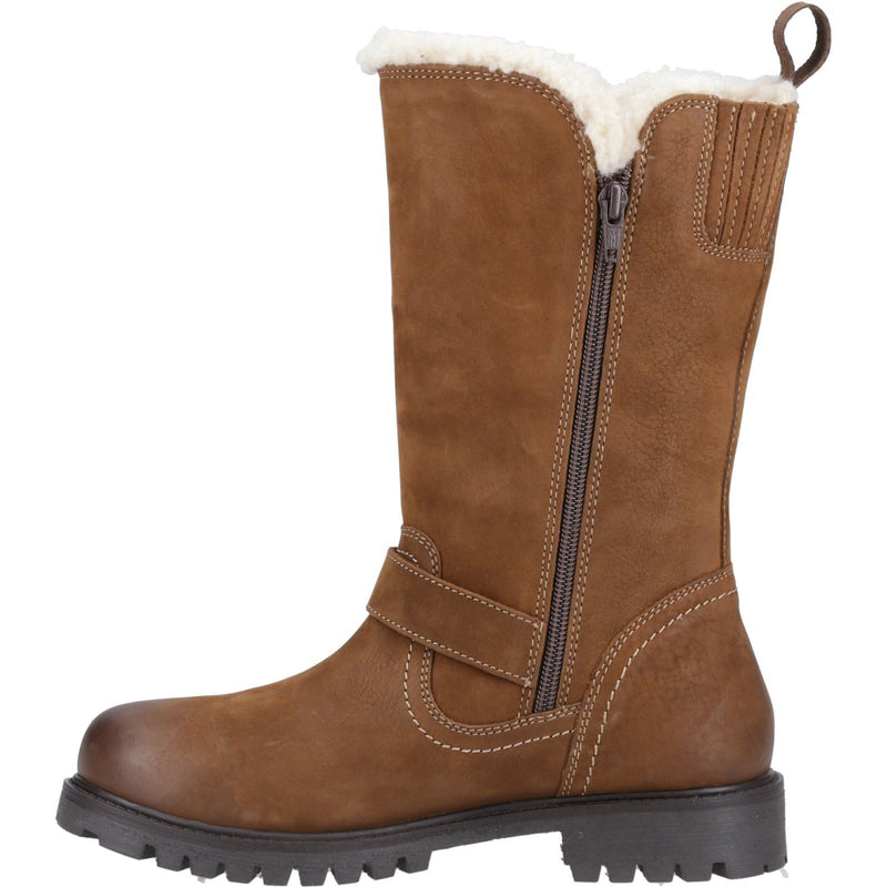 Hush Puppies Winnie Leder Damen Stiefeletten In Beige