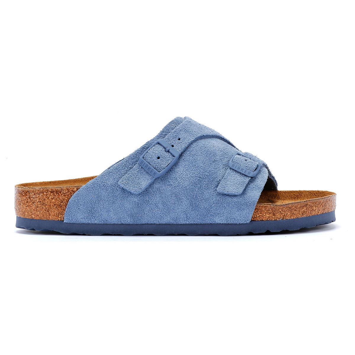 Birkenstock Zurich Elementarblaue Wildledersandalen