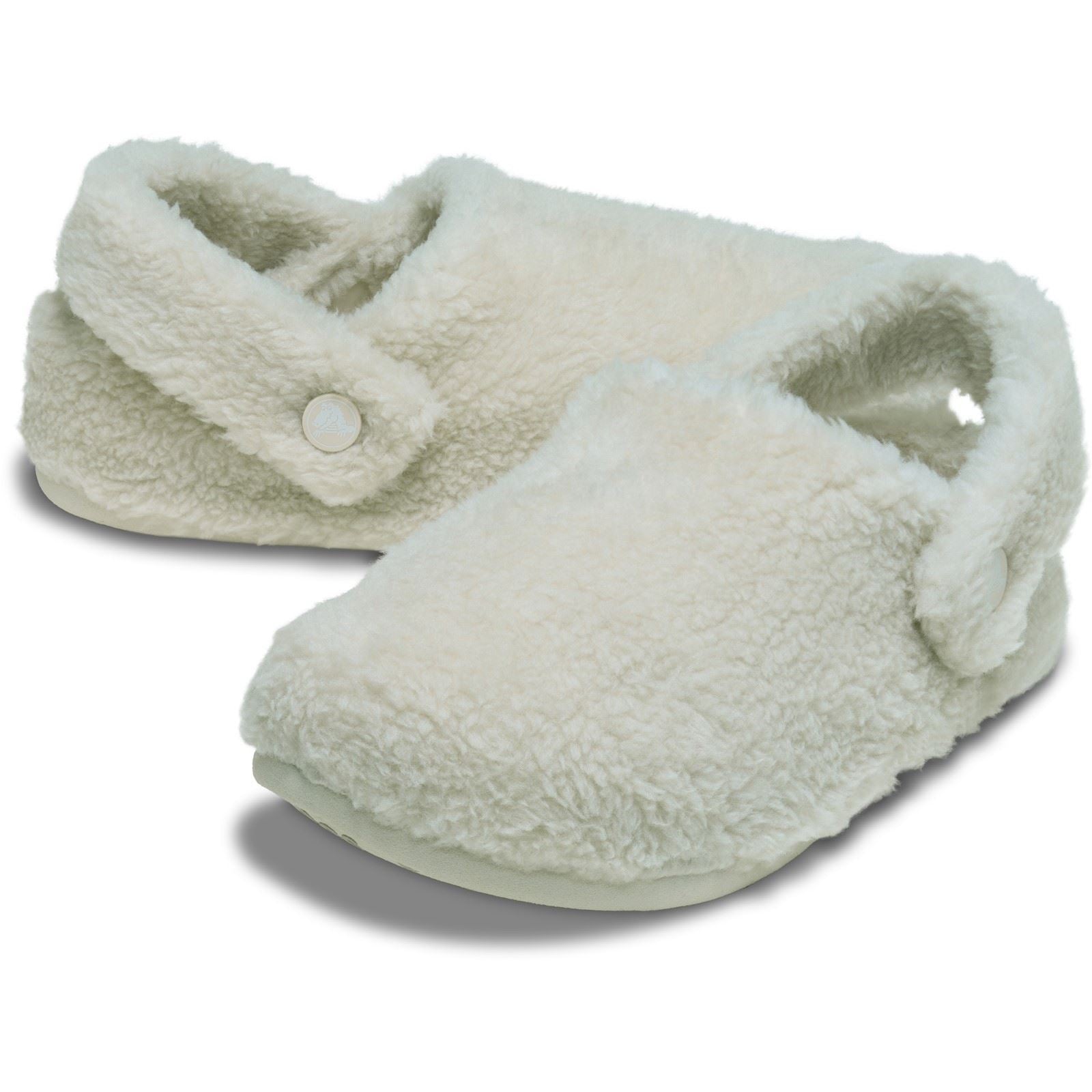 Crocs Classic Cozzzy Polyester Damen Stucco Hausschuhe