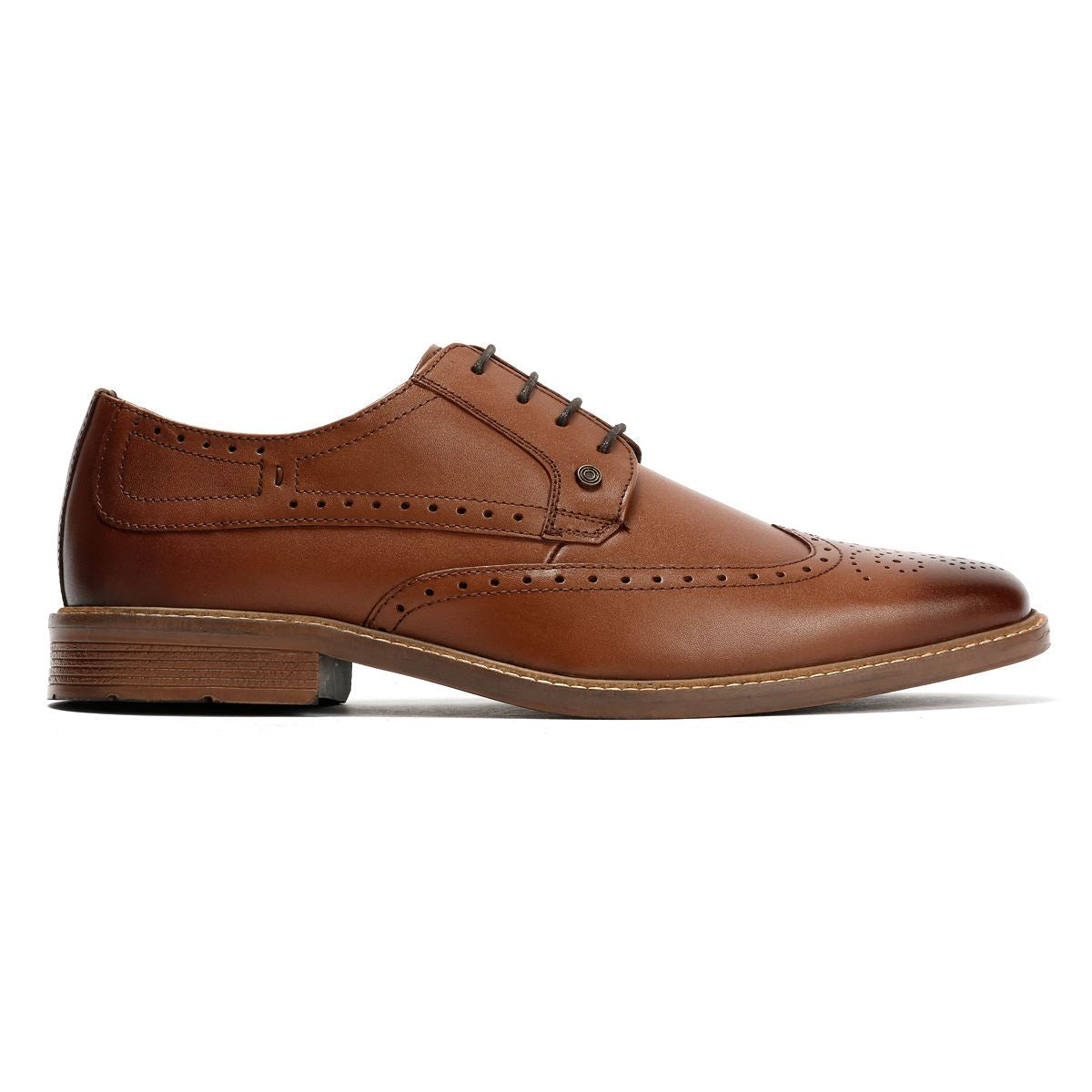 Lambretta Stockton Herren Leder Braune Schnürschuhe