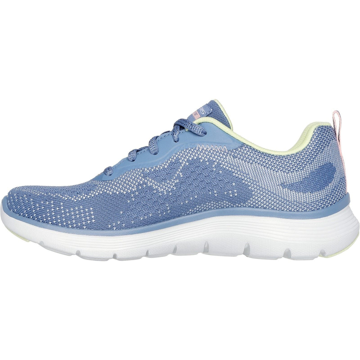 Skechers Flex Appeal 5.0 Cruising Thru Damen Textil Sneaker In Blau/Limette