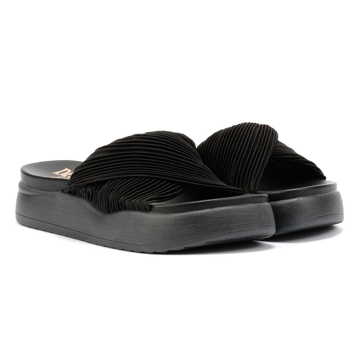 Desert Fleur Gabbro Satin Damen Sandalen In Schwarz