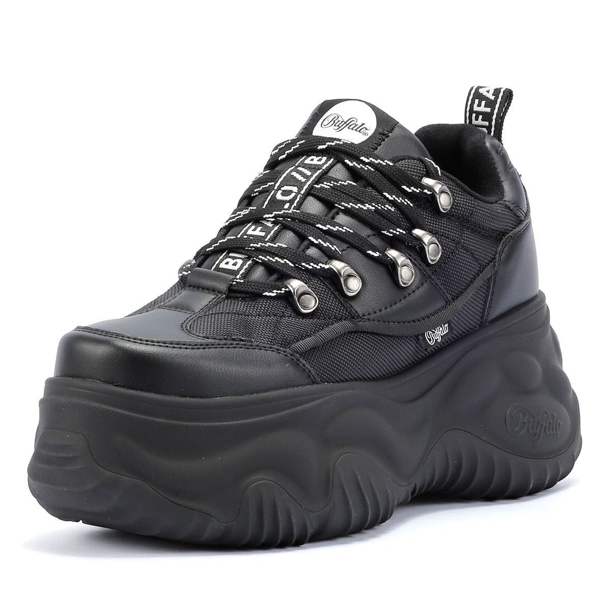 Buffalo Blade Hike Lo Damen Schwarze Turnschuhe