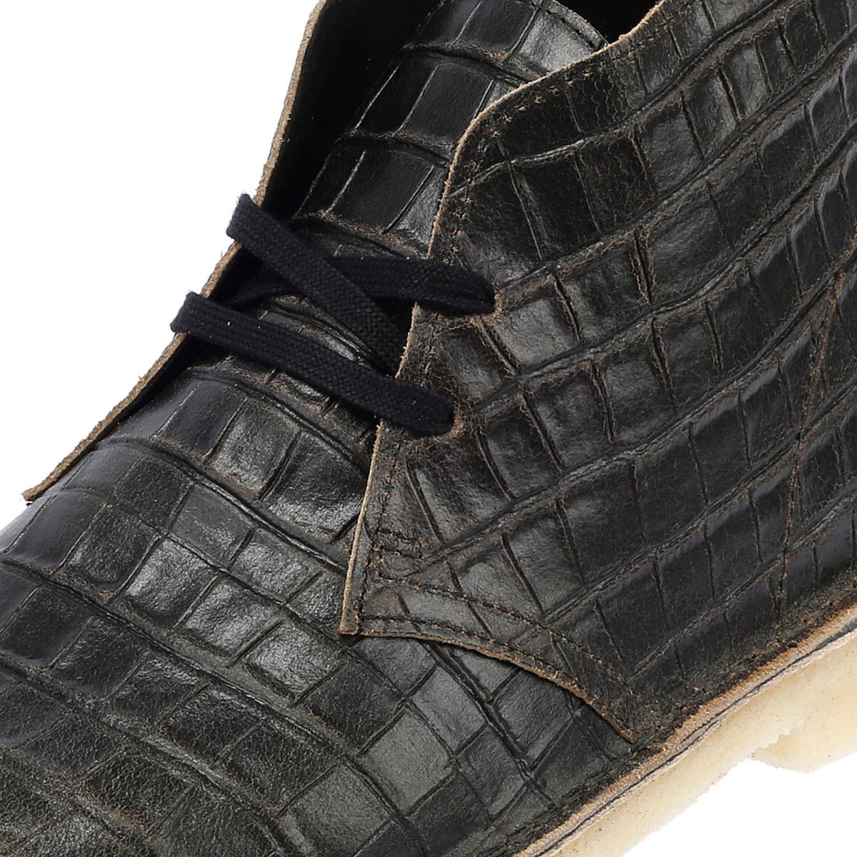 Clarks Originals Desert Harajuku Leder Herren Schwarze Stiefel