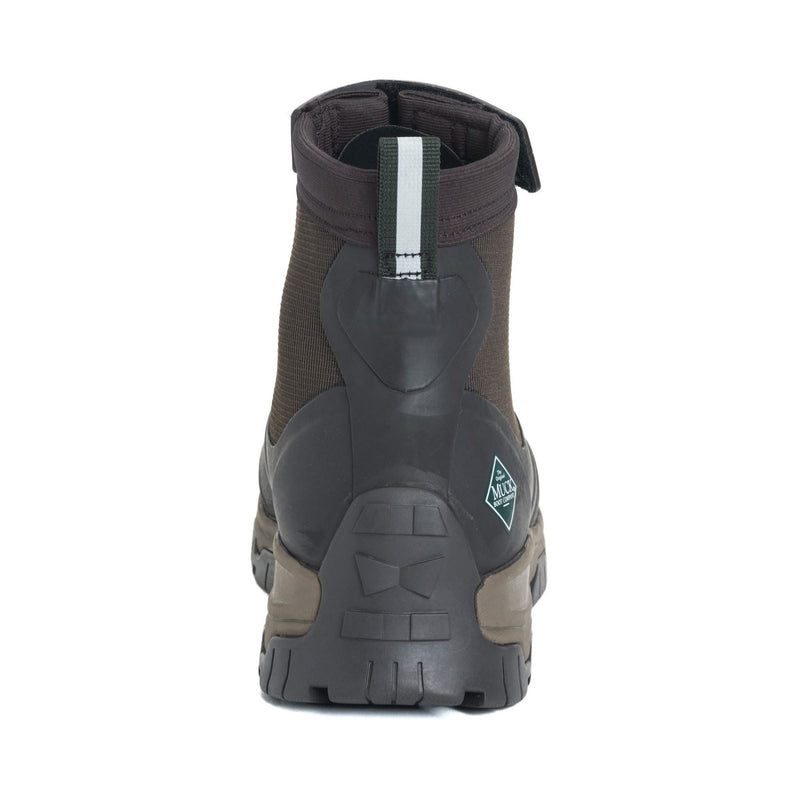 Muck Boots Apex Mid Zip Gummi-Dunkelbraune Gummistiefel