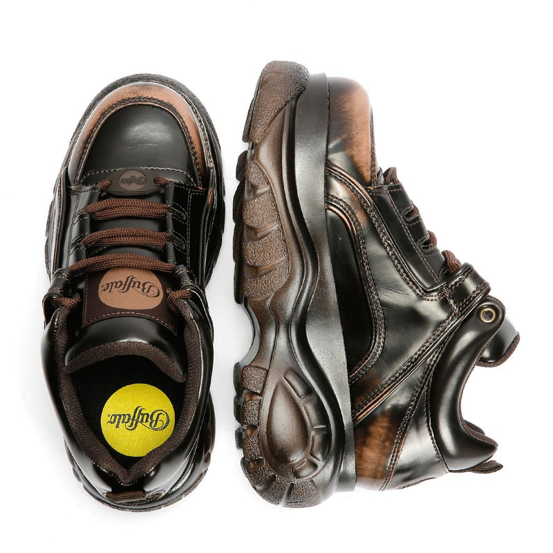 Buffalo 1339-14 Damen Sneaker Aus Braunem Leder