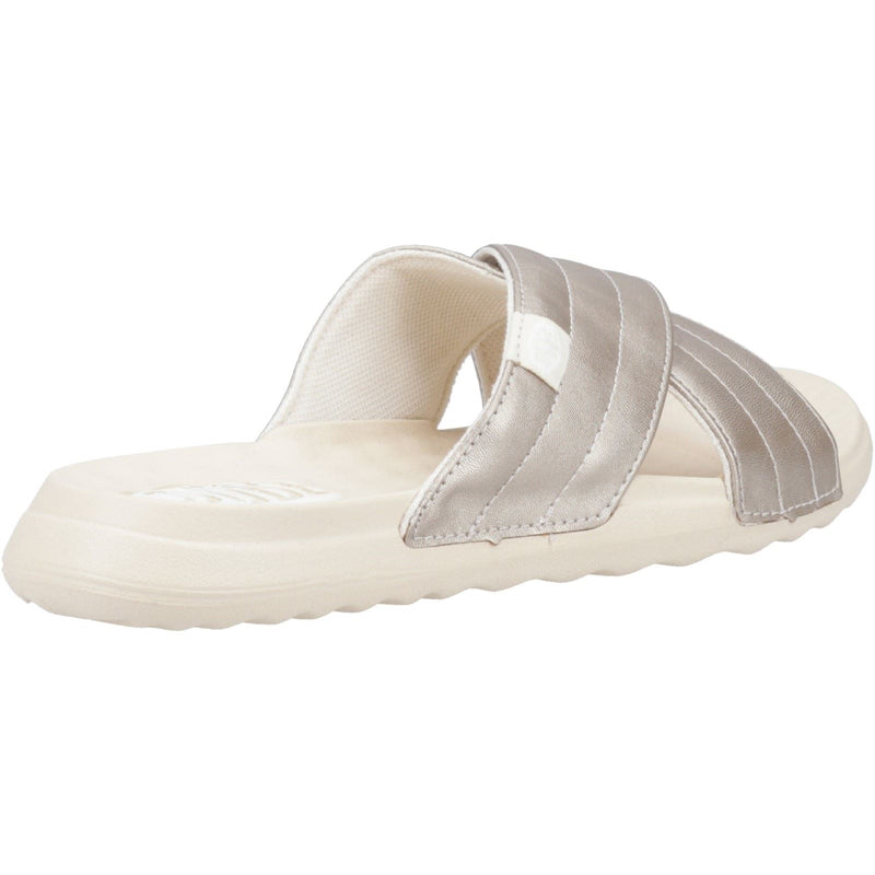 HEYDUDE Christi Slide Distressed Damen Metallic-Sandalen
