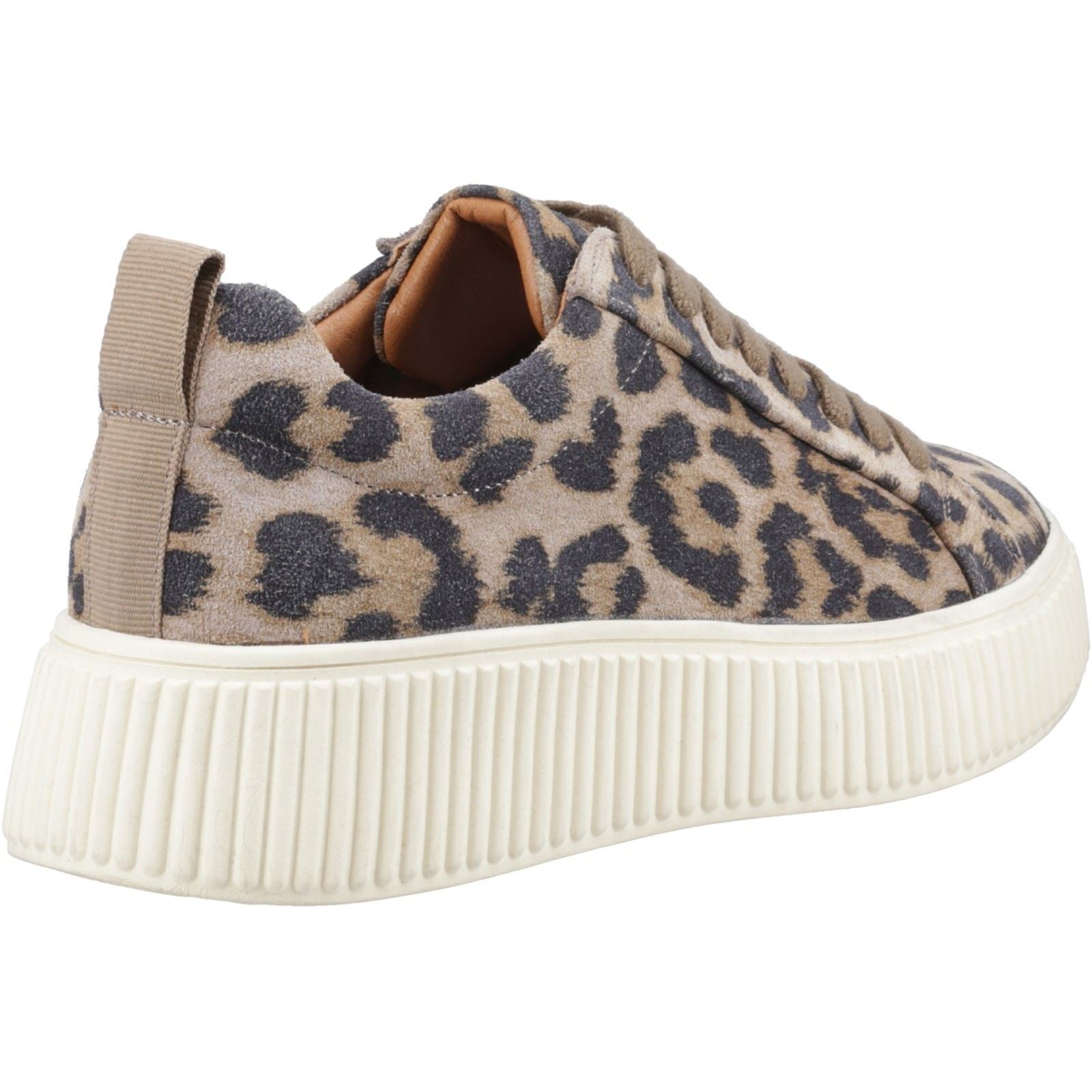 Hush Puppies Harlow Suede Damen Sneaker aus Wildleder mit Leopardenmuster