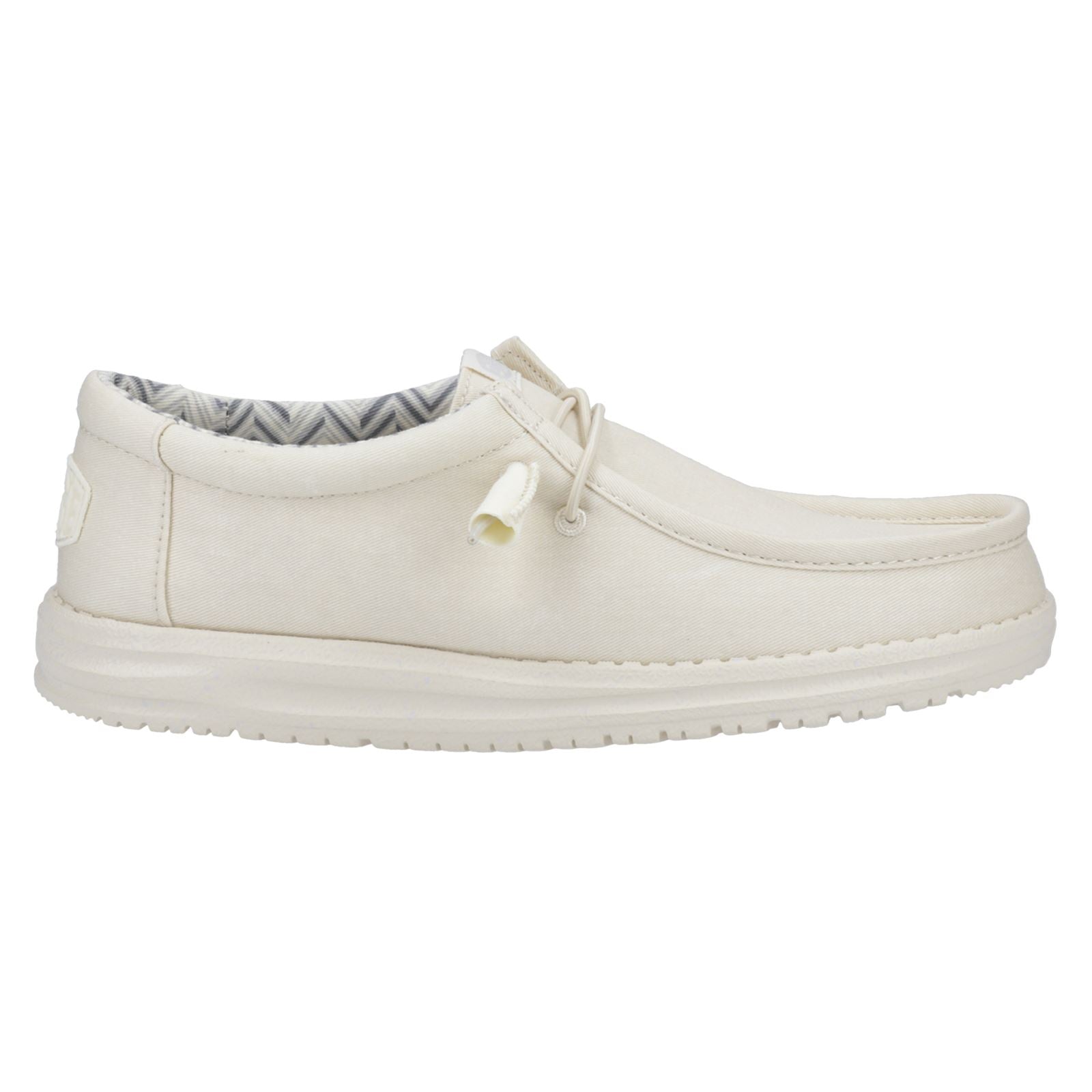 HEYDUDE Wally Canvas 100% Baumwolle Herren Bootsschuhe In Steingrau