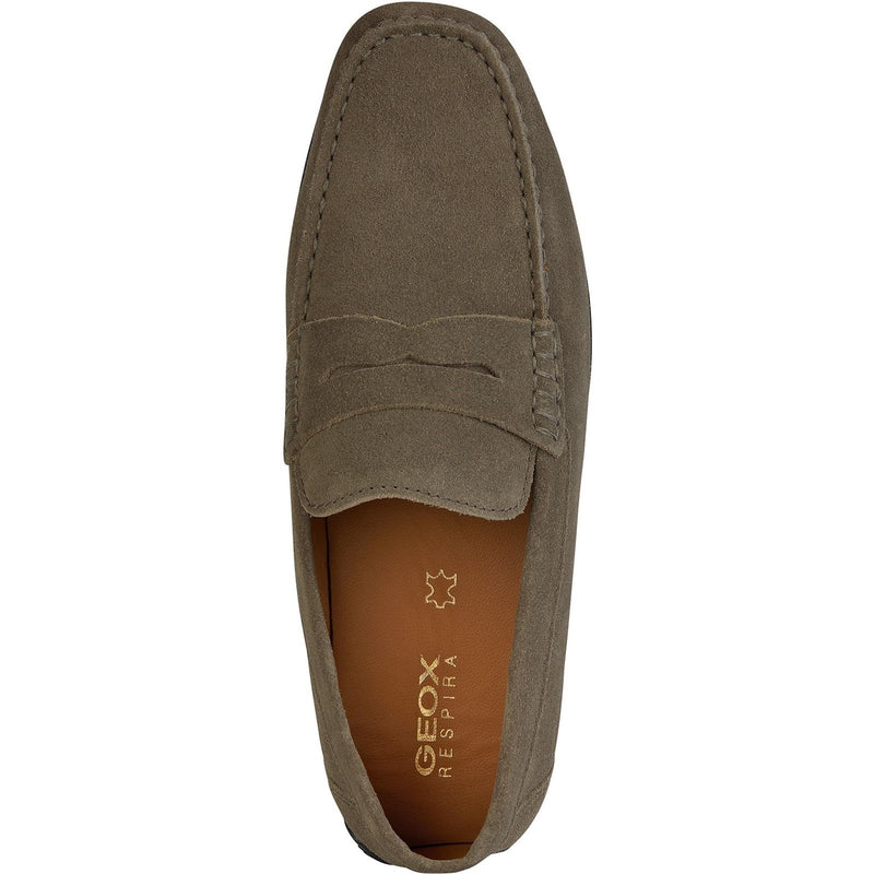 Geox U KOSMOPOLIS GRIP Herrenslipper Aus Taupefarbenem Leder