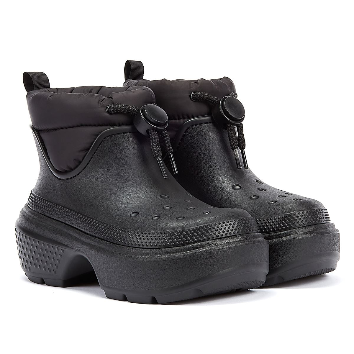 Crocs Stomp Puff Stiefel Für Damen In Schwarz