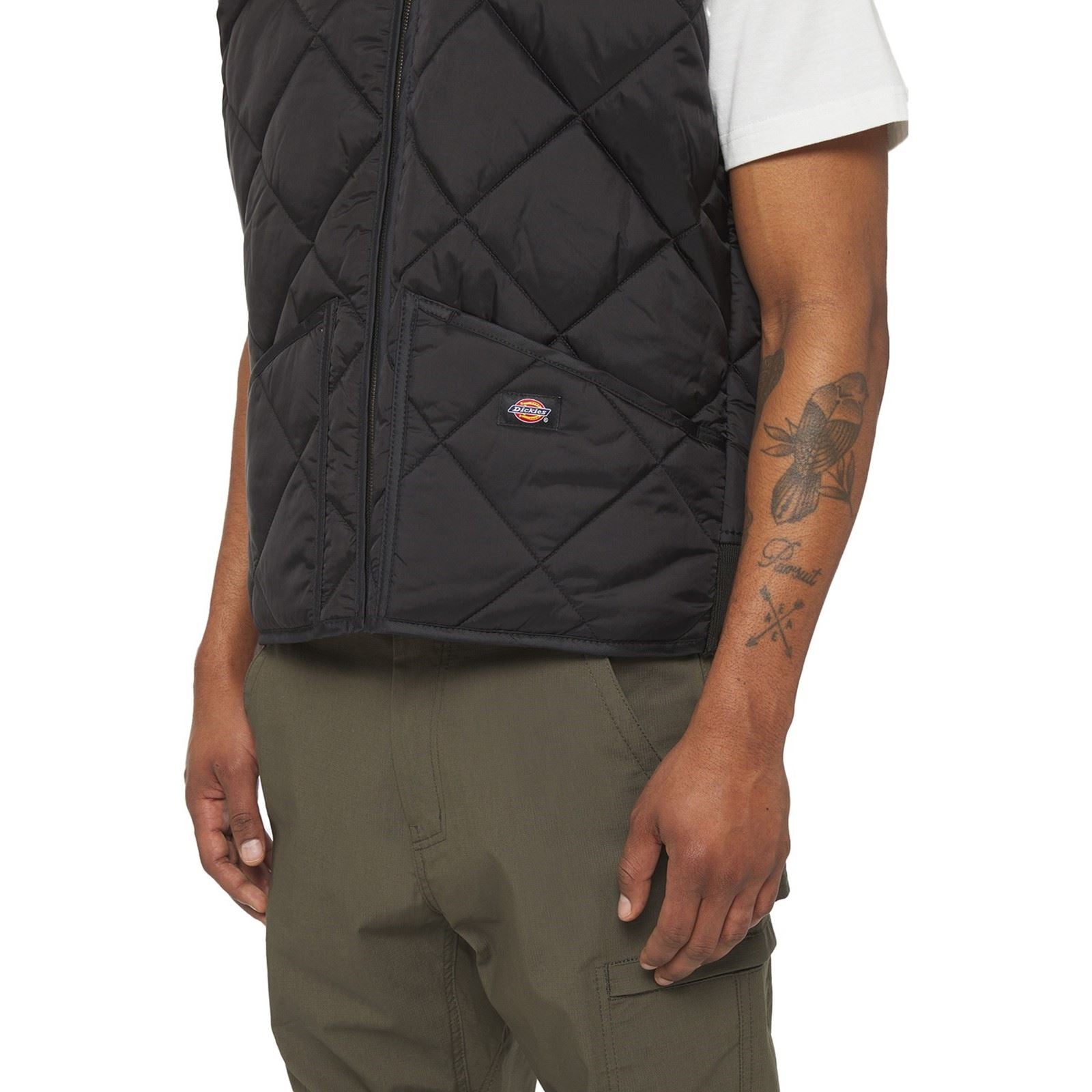 Dickies Diamond Quilted Vest Herren Schwarze Westen