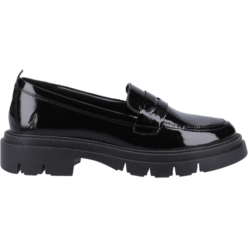 Hush Puppies Reece Damen-Schwarze Farbe-Lederloafer