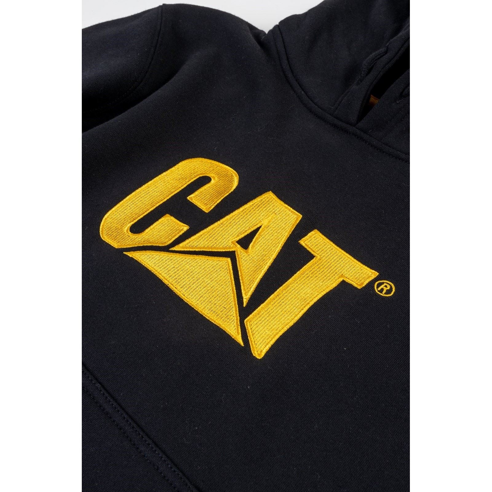 Caterpillar Trademark Baumwolle Herren Schwarzes Kapuzensweatshirt