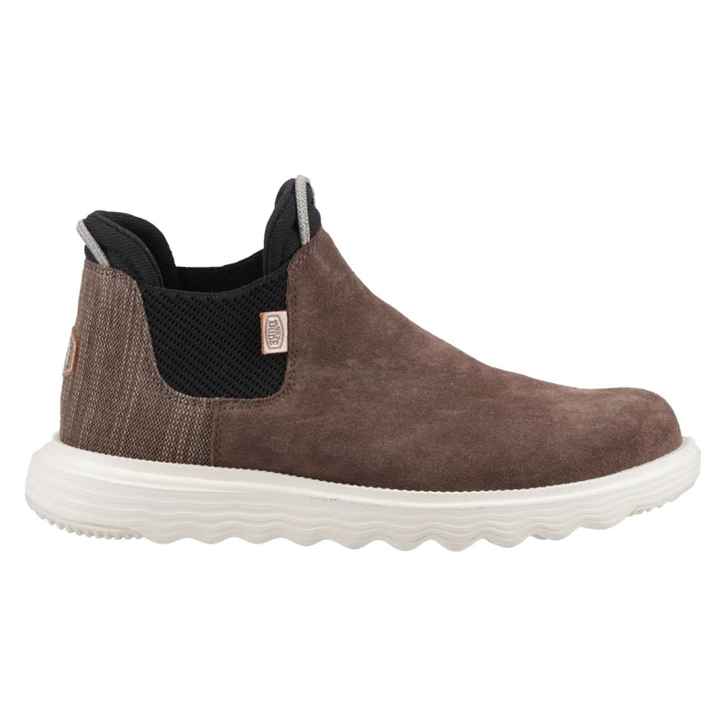 HEYDUDE Branson Leder Damen Kaffee Stiefel