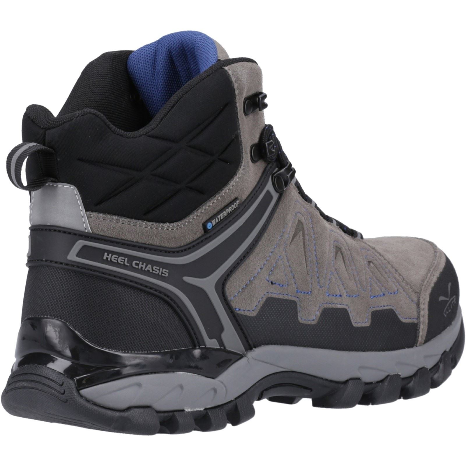 Hi-Tec V-Lite Explorer WP Rinds Wildleder Herren Wanderschuhe In Anthrazit/Grau/Dunkelblau