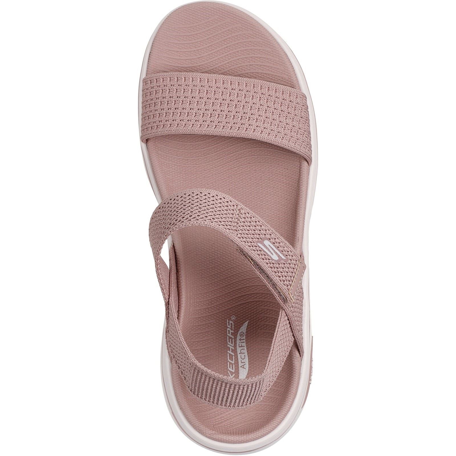 Skechers Go Walk Arch Fit 2.0 Damen Sandalen In Malve Für Textil