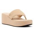 FitFlop Platfforms Wedge Damen Beige Sandalen