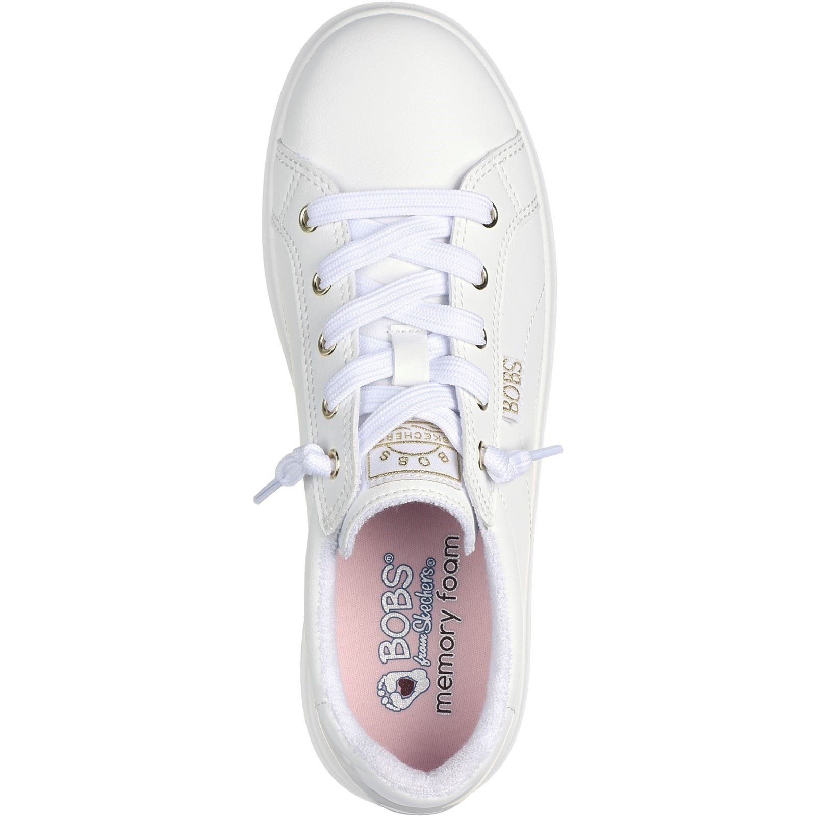 Skechers BOBS D'Vine Instant Delight Synthetische Damen-Sneaker In Weiß